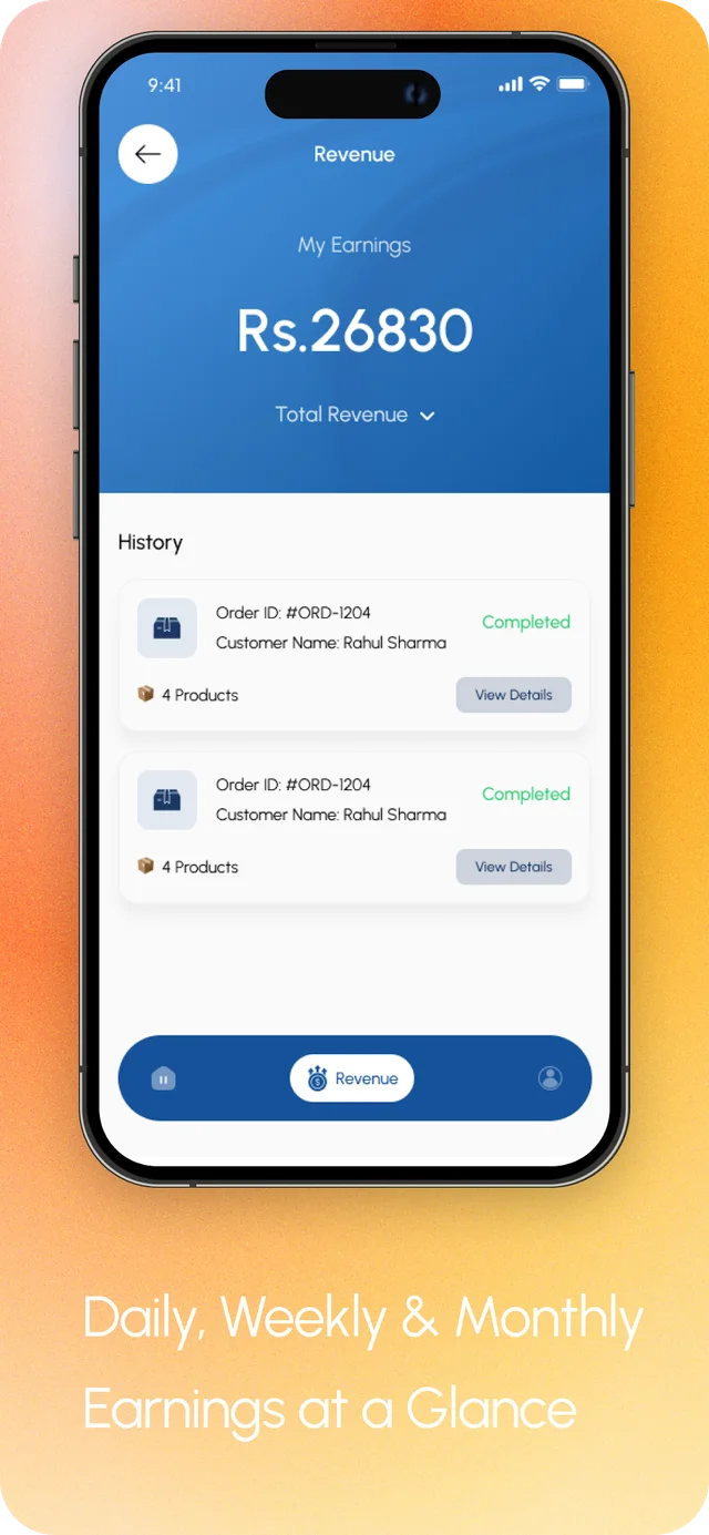 Roadrunner – QuickShip — earnings and completed-order history